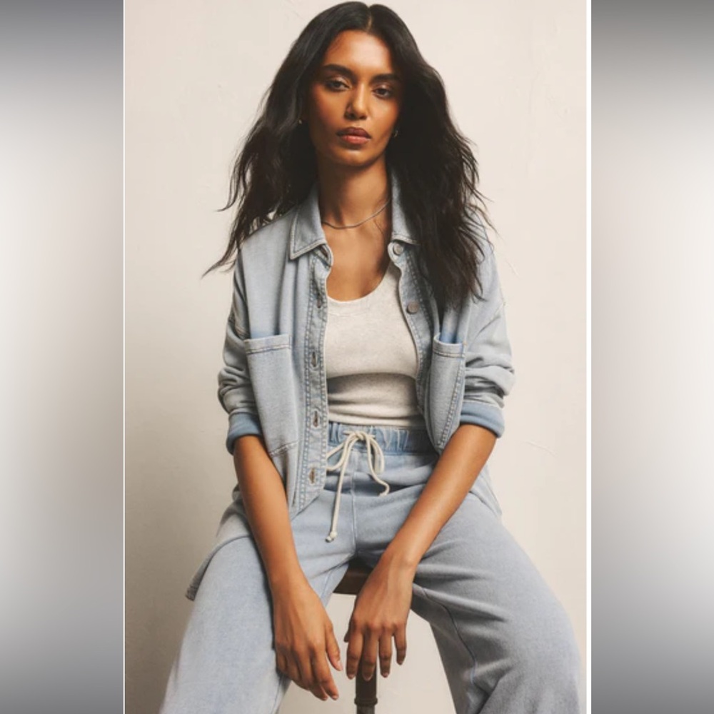 Z Supply All Day Knit Denim Jacket
